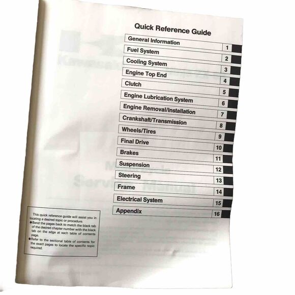 1998 Kawasaki Ninja ZX-6R Motorcycle Service Manual Repair Tune-Up Shop Book - Picture 6 of 9